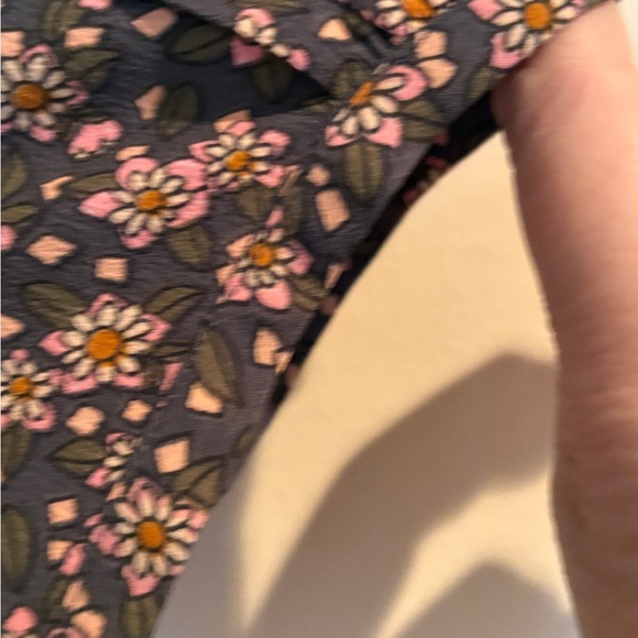 NWOT Natural Life Daisy Print Cottagecore Floral Dress Short Sleeve Side Slit L - Picture 5 of 12